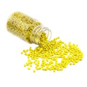 Seed beads. 2 mm. 30 gram/1800 stk. i plastrør. Citron gul